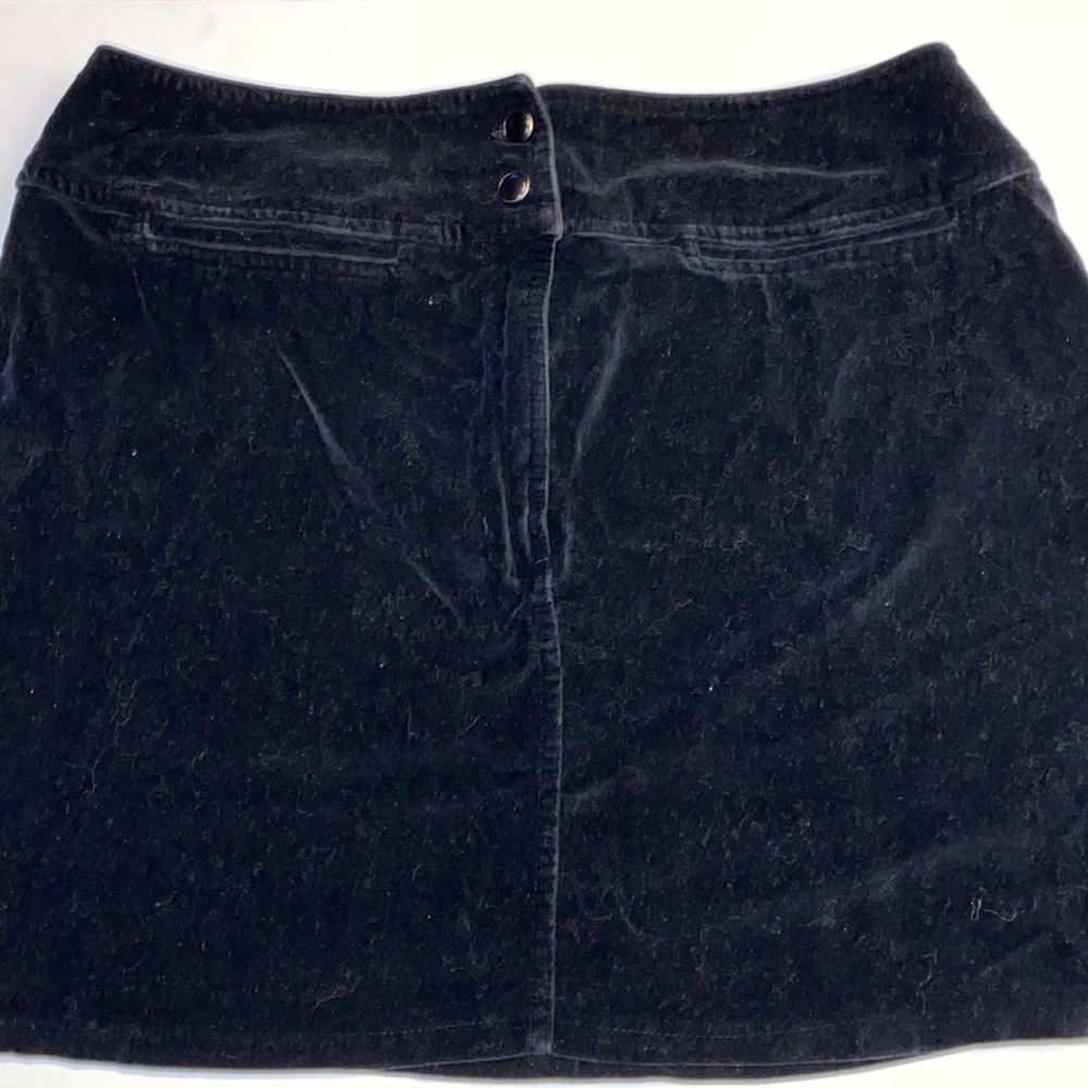 Vintage Jeans by Express black velvet mini skirt